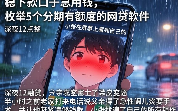 稳下款的口子急用钱，枚举5个分期有额度的网贷软件