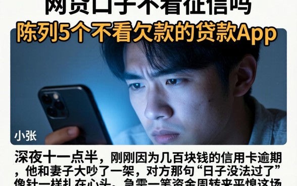 网贷口子不看征信吗，陈列5个不看欠款的贷款app