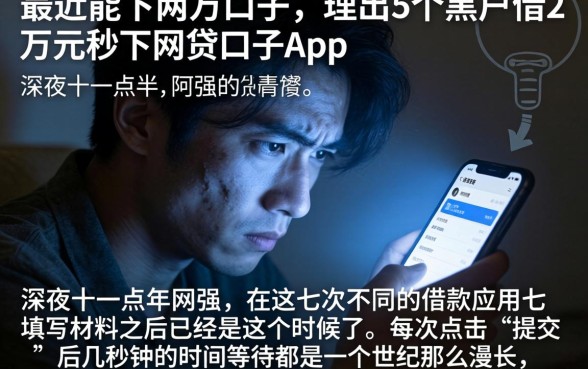 最近能下两万的口子，理出5个黑户借2万元秒下网贷口子app