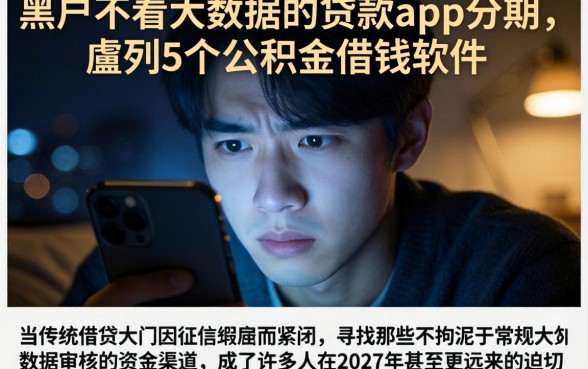 黑户不看大数据的贷款app分期，胪列5个公积金借钱软件