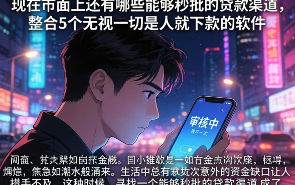 现在市面上还有哪些能够秒批的贷款渠道，整合5个无视一切是人就下款的软件