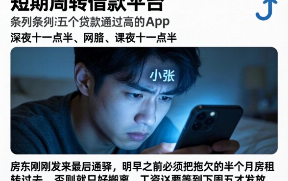 短期周转的借款平台，条列五个贷款通过高的app