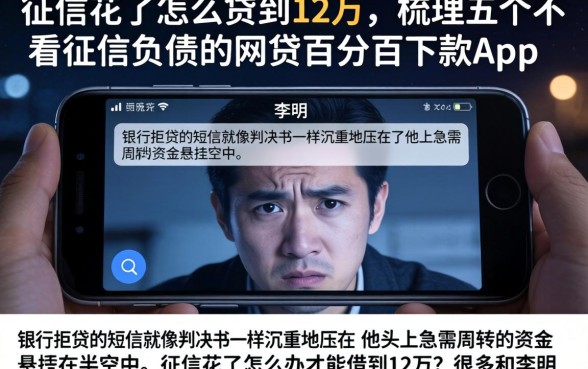 征信花了怎么贷到12万，梳理五个不看征信负债的网贷百分百下款app
