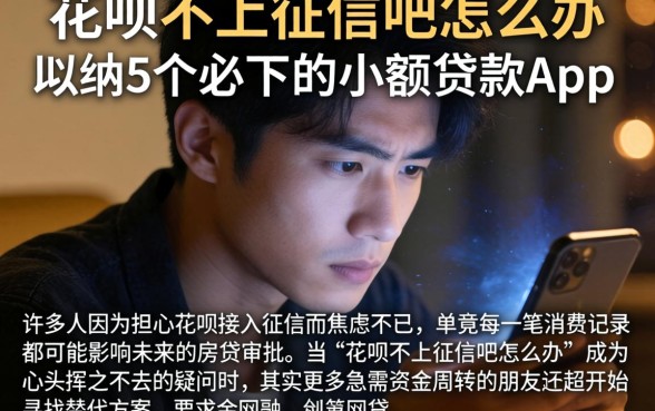 花呗不上征信吧怎么办，归纳5个必下的小额贷款app