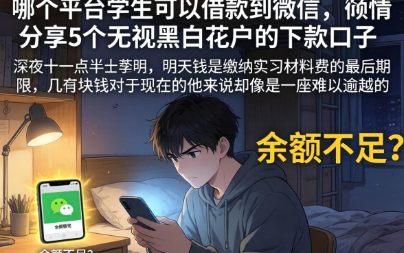 哪个平台学生可以借款到微信,倾情分享5个无视黑白花户的下款口子