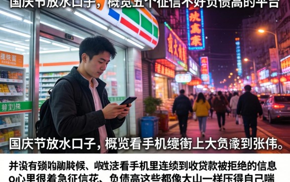 国庆节放水的口子，概览五个征信不好负债高的平台