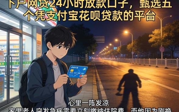 下户网贷24小时放款的口子,甄选五个凭支付宝花呗贷款的平台