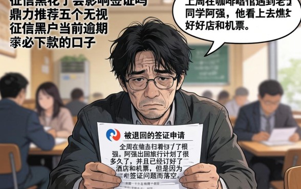 征信黑花了会影响签证吗，鼎力推荐五个无视征信黑户当前逾期必下款的口子