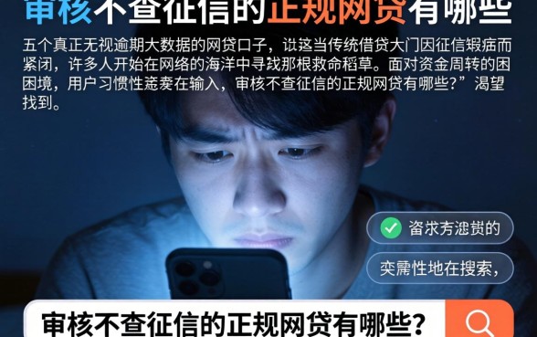审核不查征信的正规网贷有哪些，详尽说明五个真正无视逾期大数据的网贷口子