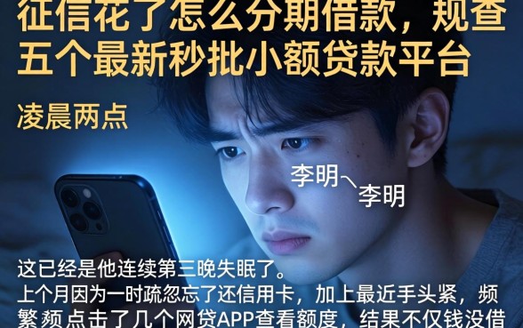 征信花了怎么分期借款，规整五个最新秒批小额贷款平台