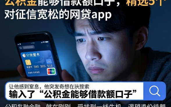 公积金能够借款额口子，精选5个对征信宽松的网贷app