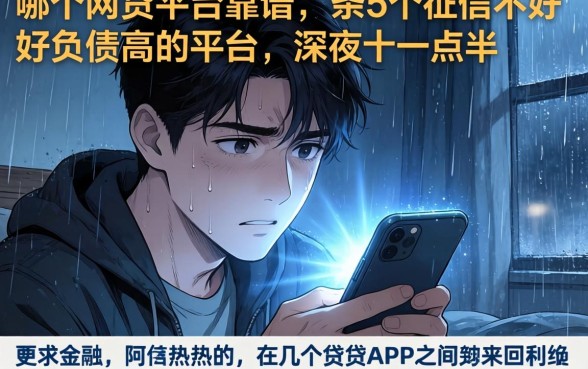哪个网贷平台靠谱，条列5个征信不好负债高的平台