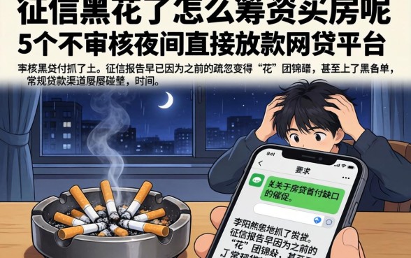 征信黑花了怎么筹资买房呢,陈列5个不审核夜间直接放款的网贷平台