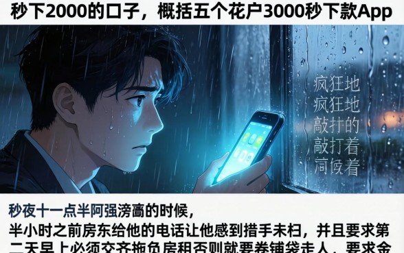 秒下2000的口子，概括五个花户3000秒下款app