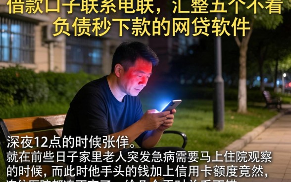 借款口子联系电联，汇整五个不看负债秒下款的网贷软件