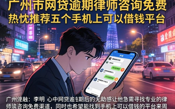广州市网贷逾期律师咨询免费，热忱推荐五个手机上可以借钱的平台