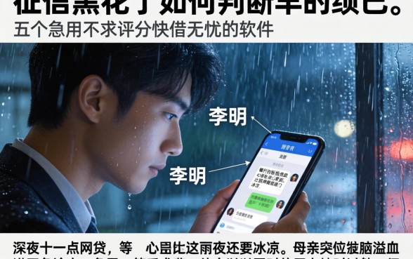 征信黑花了如何判断，详尽说明五个急用不求评分快借无忧的软件