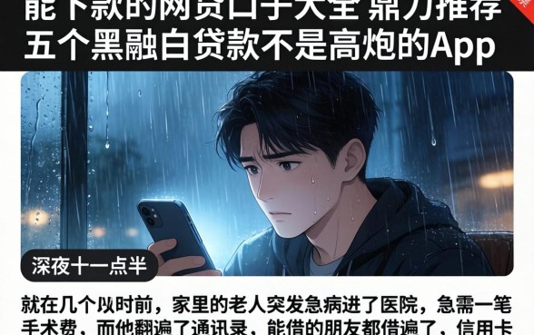 能下款的网贷口子大全，鼎力推荐五个黑白贷款不是高炮的app
