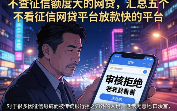 不查征信额度大的网贷，汇总五个不看征信网贷平台放款快的平台