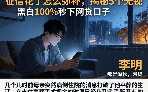 征信花了怎么弥补，揭秘5个无视黑白100%秒下网贷口子