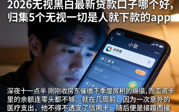2026无视黑白的最新贷款口子哪个好，归集5个无视一切是人就下款的app