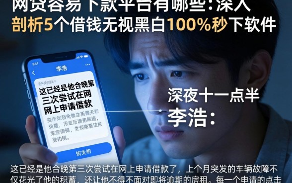 网贷容易下款的平台有哪些，深入剖析5个借钱无视黑白100%秒下软件