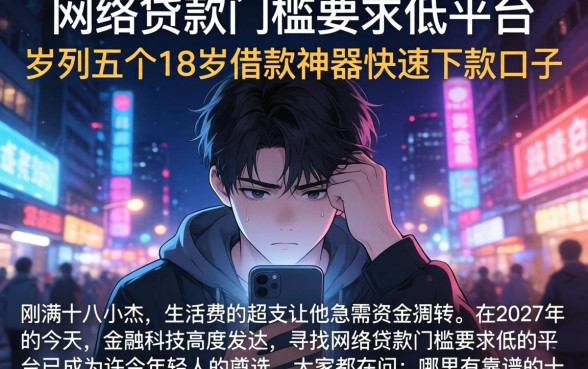 网络贷款门槛要求低的平台,罗列五个18岁借款神器快速下款口子