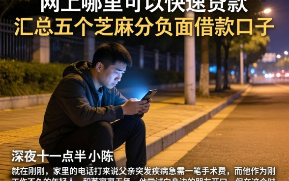 网上哪里可以快速贷款，汇总五个芝麻分负面借款的口子