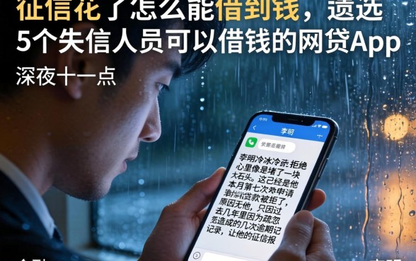 征信花了怎么能借到钱，遴选5个失信人员可以借钱的网贷app