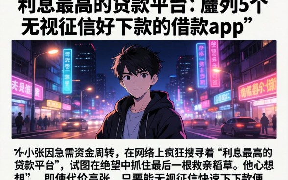 利息最高的贷款平台，胪列5个无视征信好下款的借款app