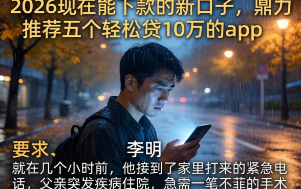 2026现在能下款的新口子，鼎力推荐五个轻松贷10万的app