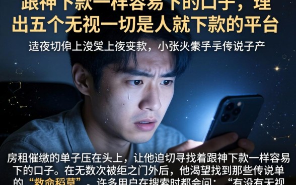 跟神下款一样容易下的口子，理出五个无视一切是人就下款的平台