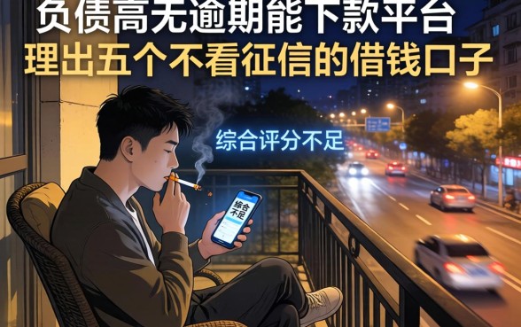 负债高无逾期能下款的平台，理出五个不看征信的借钱口子
