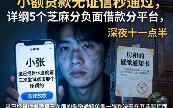 小额贷款无征信秒通过，详细阐述5个芝麻分负面借款的平台