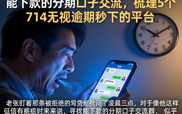 能下款的分期口子交流，梳理5个714无视逾期秒下的平台