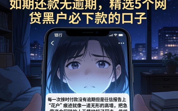 如期还款无逾期，精选5个网贷黑户必下款的口子