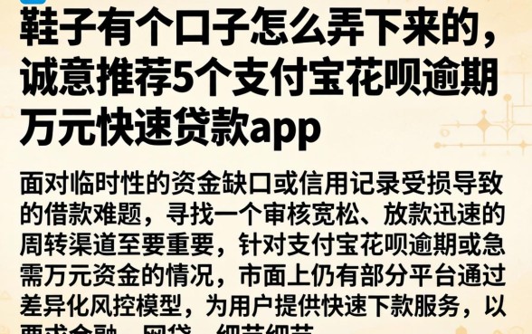鞋子有个口子怎么弄下来的,诚意推荐5个支付宝花呗逾期万元快速贷款app