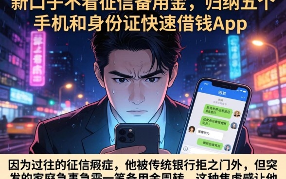 新口子不看征信备用金，归纳五个手机和身份证快速借钱app