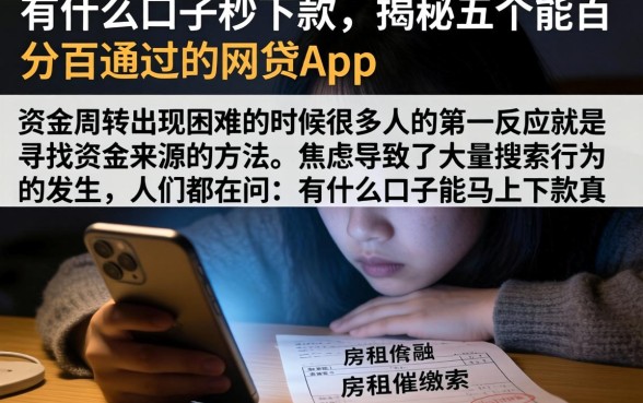 有什么口子秒下款，揭秘五个能百分百通过的网贷app