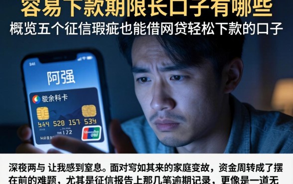 容易下款期限长的口子有哪些，概览五个征信瑕疵也能借网贷轻松下款的口子