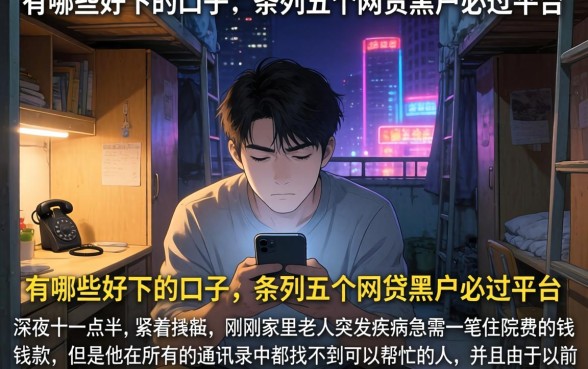 有哪些好下的口子，条列五个网贷黑户必过平台