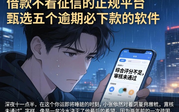 借款不看征信的正规平台，甄选五个逾期必下款的软件