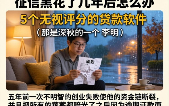 征信黑花了几年后怎么办，细致阐述5个无视评分的贷款软件