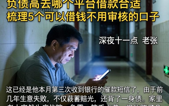 负债高去哪个平台借款合适,梳理5个可以借钱不用审核的口子