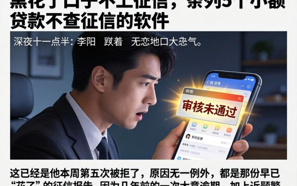 黑花了口子不上征信，条列5个小额贷款不查征信的软件