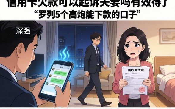 信用卡欠款可以起诉夫妻吗有效吗，罗列5个高炮能下款的口子