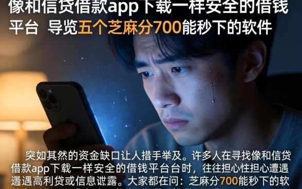 像和信贷借款app下载一样安全的借钱平台，概览五个芝麻分700能秒下的软件