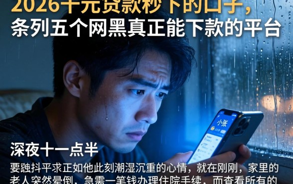 2026千元贷款秒下的口子，条列五个网黑真正能下款的平台