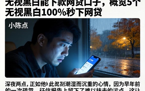 无视黑白能下款的网贷口子，概览5个无视黑白100%秒下网贷