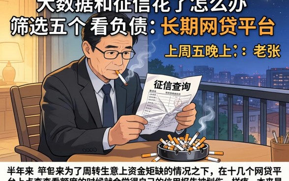 大数据和征信花了怎么办，筛选五个不看负债的长期网贷平台